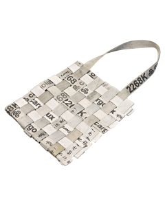 Braided tote bags made from cargo straps